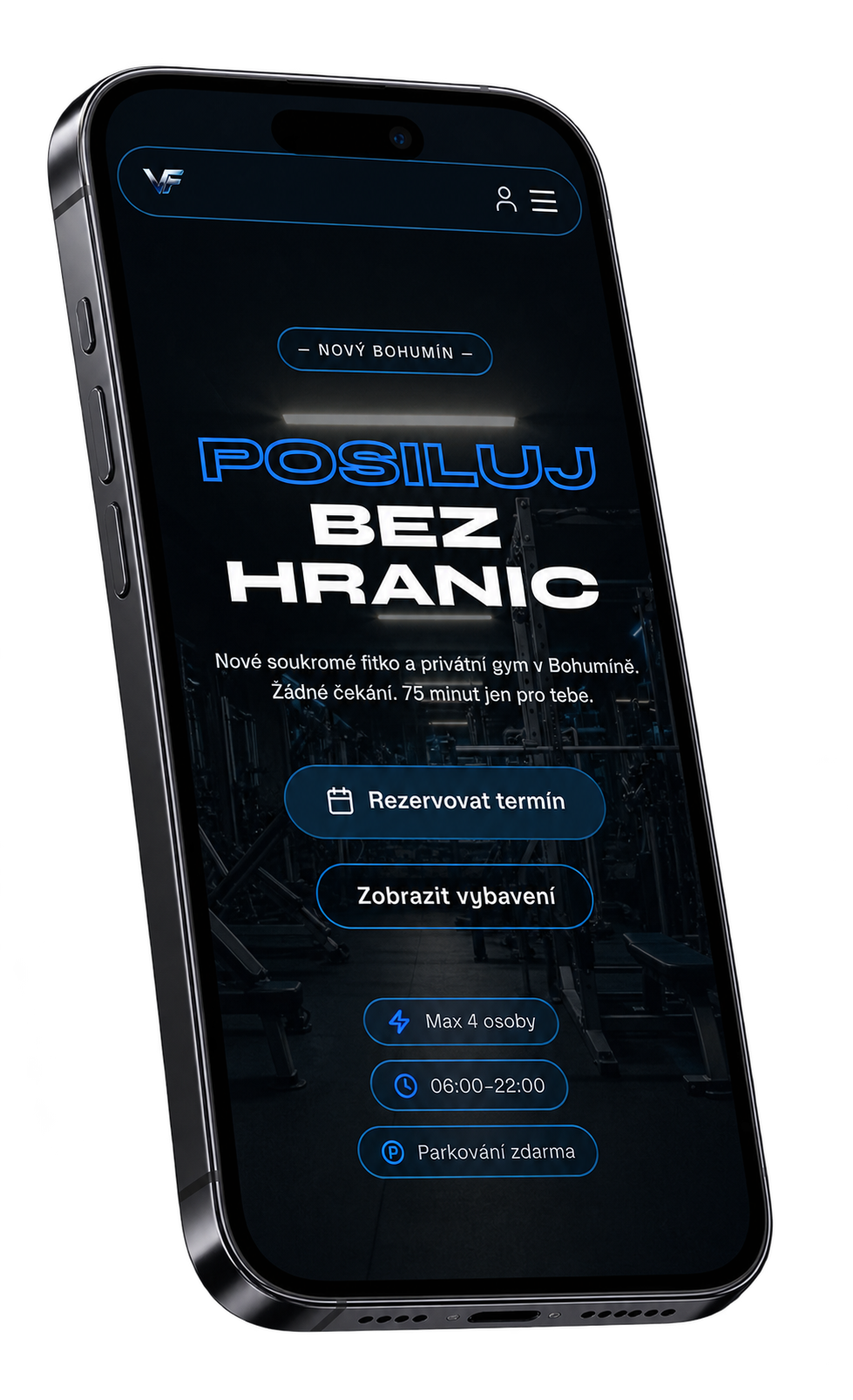 Web Vivi Fit na mobilu